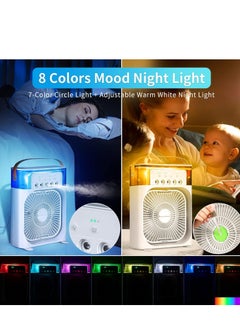 Generic "Portable Fan – SMILING SHARK Cooling Fan with 7-Color LED Light, USB Desk Air Conditioner Water Fan with 3 Sprays, Perfect for Bedroom, Office, and Dorm"  - Image 3