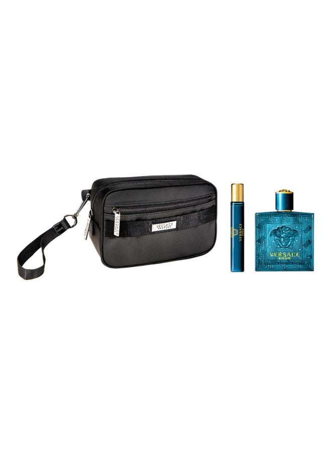 VERSACE Eros EDT Gift Set EDT Natural Spray 100, Travel Spray EDT 10ml - Image 1