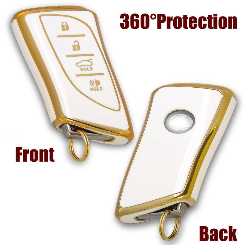 wnilian for Lexus Key fob Cover Keychain KeyCase Compatible with 2018-2024 ES350 RX350h LC500h LS500h UX200 UX250h ES250 ES300h GX460 NX350 NX450 - Image 3