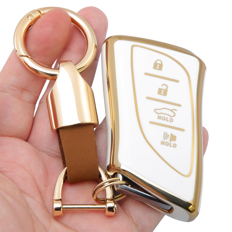 wnilian for Lexus Key fob Cover Keychain KeyCase Compatible with 2018-2024 ES350 RX350h LC500h LS500h UX200 UX250h ES250 ES300h GX460 NX350 NX450 - Image 4