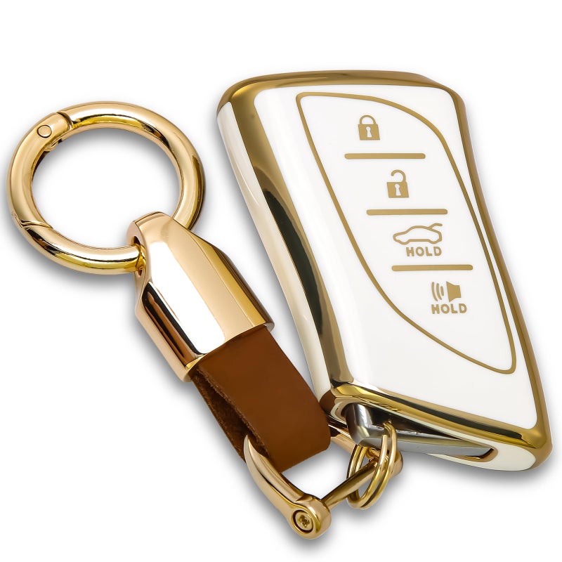 wnilian for Lexus Key fob Cover Keychain KeyCase Compatible with 2018-2024 ES350 RX350h LC500h LS500h UX200 UX250h ES250 ES300h GX460 NX350 NX450 - Image 1