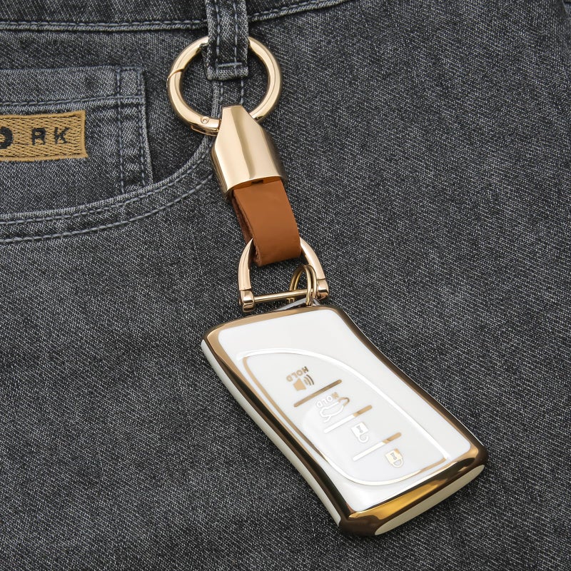 wnilian for Lexus Key fob Cover Keychain KeyCase Compatible with 2018-2024 ES350 RX350h LC500h LS500h UX200 UX250h ES250 ES300h GX460 NX350 NX450 - Image 5