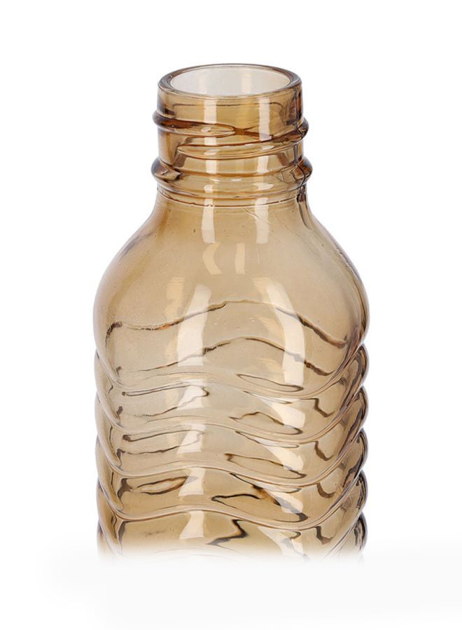 Royalford Glass Water Bottle With Painting Brown/Silver - Image 4