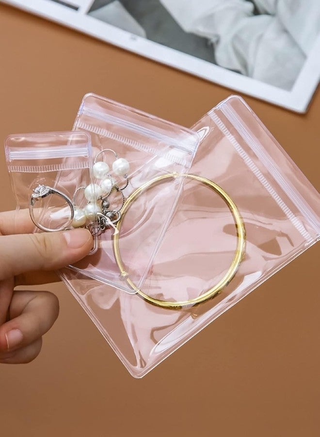 INNPOLE 4 x 6 cm Size Cover Mini Transparent Jewelry Pouches for Rings Earrings Packing Storage Pouch Anti Tarnish Zip Lock Bags for Holding Jewelries Transparent (Pack Of 10 pcs) (4 x 6 cm) - Image 5