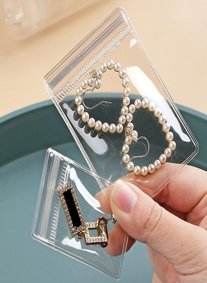 INNPOLE 4 x 6 cm Size Cover Mini Transparent Jewelry Pouches for Rings Earrings Packing Storage Pouch Anti Tarnish Zip Lock Bags for Holding Jewelries Transparent (Pack Of 10 pcs) (4 x 6 cm) - Image 4