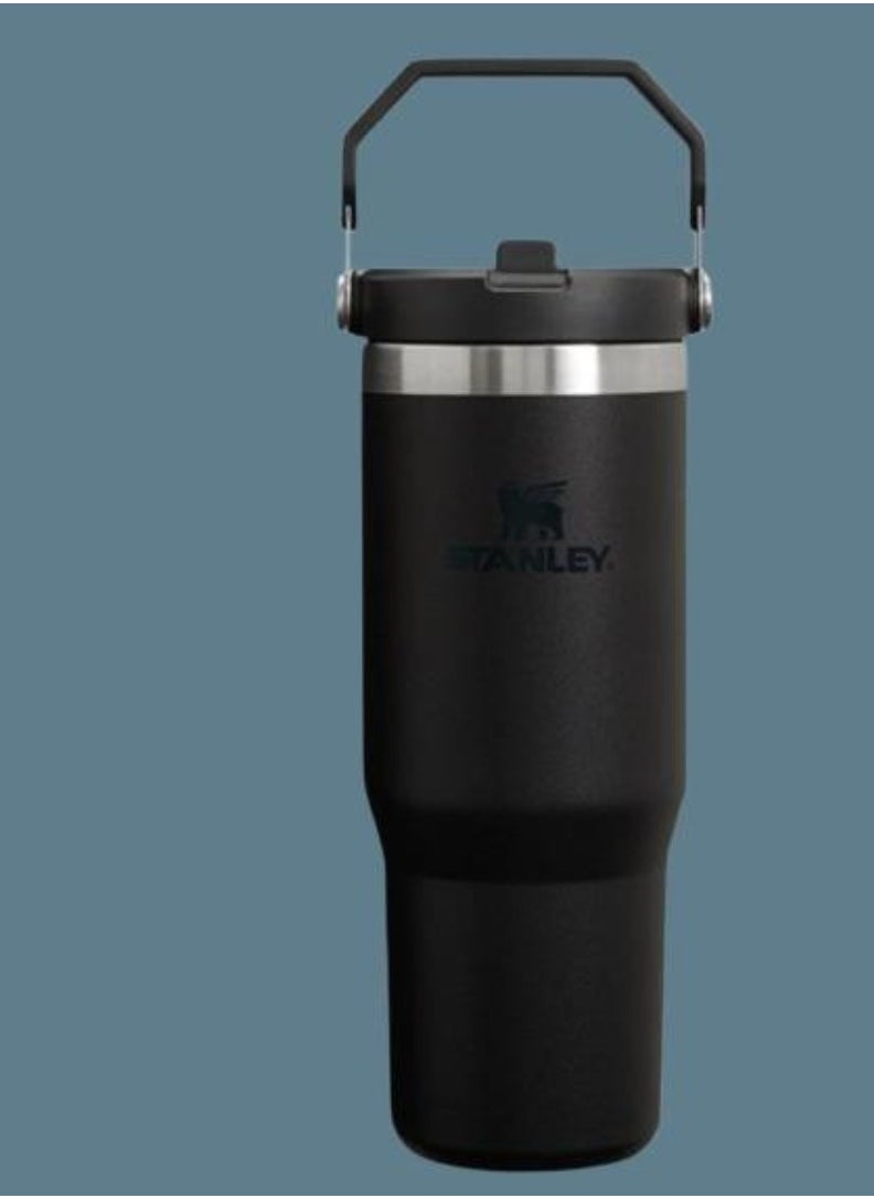 Stanley - : IceFlow Stainless Steel Tumbler 30oz, Leak-Resistant, Vacuum Insulated Water Bottle with Straw, Keeps Drinks Cold for 12 Hours or Iced for 2 Days, Ideal for Home, Office, or Travel, Black – Durable & Stylish Hydration Solution - Image 1