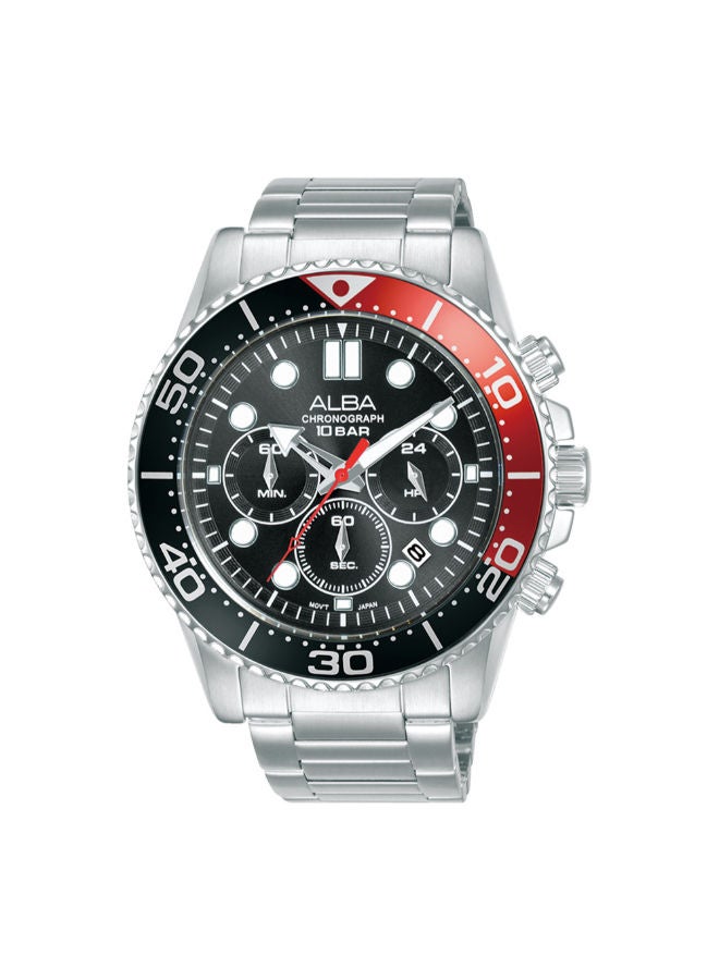 Alba Stainless Steel Chronograph Wrist Watch AT3J37X1