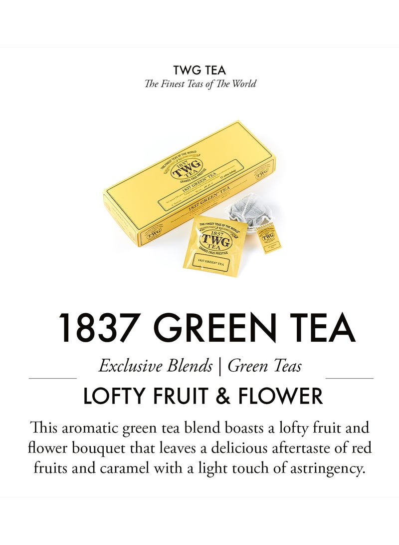 TWG Tea 1837 Green Tea | Green Tea | Raspberry & Caramel | 15 Hand Sewn Cotton Teabags | Gift Set - Image 3