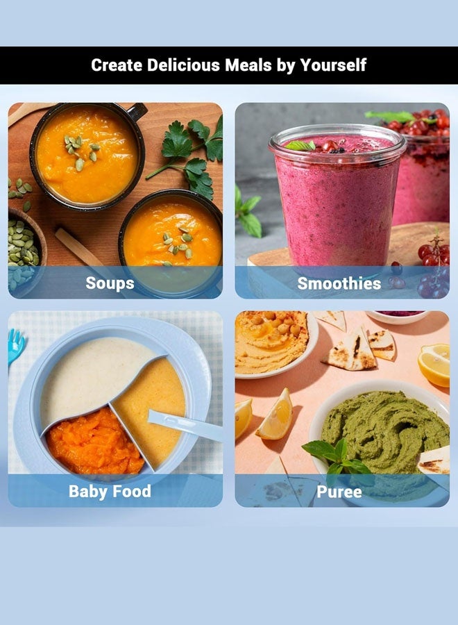 DSP Hand Blenders,5 IN 1 Electric Hand Blender,1000W Hand Mixer with 304 Stainless Steel Blade,Food Processor,Beaker,Egg Whisk&Milk Frother,Non-BPA,ideal for Baby Food,Soups,Smoothies,Puree,KM1173 - Image 5