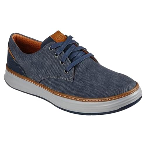 SKECHERS حذاء سكيتشرز للرجال من قماش مورنيو، أزرق، مقاس 14-14.5 عريض - Image 5