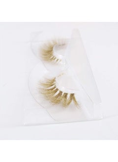 Suncolor Hair Brown Eyelashes Natural Mink False Lashes Light Brown Blonde 3 Pairs Makeup Haloween Party (Brown2)  - Image 3