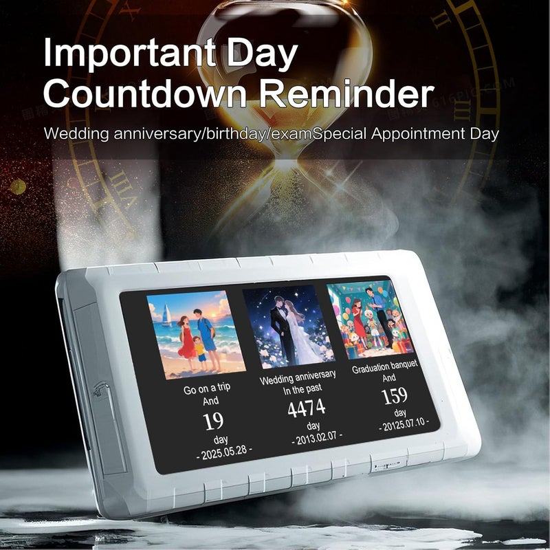5 Inch Secondary Display, Computer Sensor Panel for CPU GPU Memory Frame Rate Monitoring, with USB C Connection, Custom Themes for 10 11 (White) - Image 3