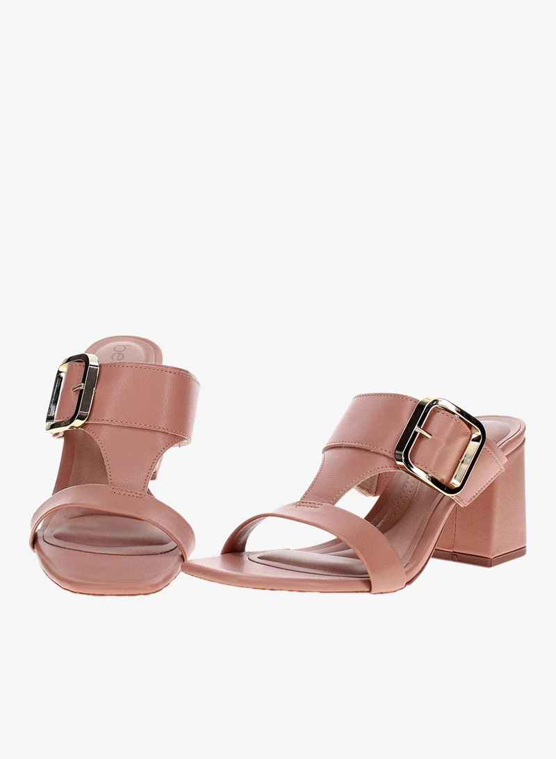 Beira Rio Nude Beira Rio Women’s Mid Heel Sandals – Stylish Everyday Wear with Comfortable Support for Women | Best Price UAE