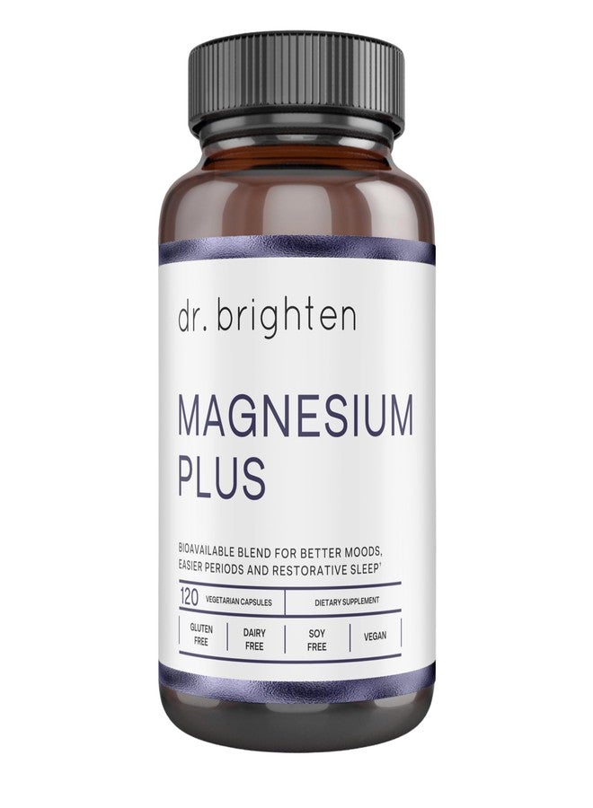 Dr. Brighten Magnesium Plus (as Magnesium Bi-glyncinate) - Beneficial in Maintaining a Healthy Mood, Sleep, Hormone Balance and Reducing Symptoms of PMS and Menstrual Cramps - Image 1