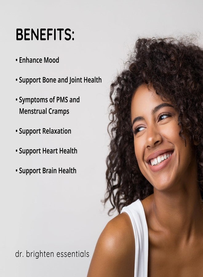 Dr. Brighten Magnesium Plus (as Magnesium Bi-glyncinate) - Beneficial in Maintaining a Healthy Mood, Sleep, Hormone Balance and Reducing Symptoms of PMS and Menstrual Cramps - Image 2