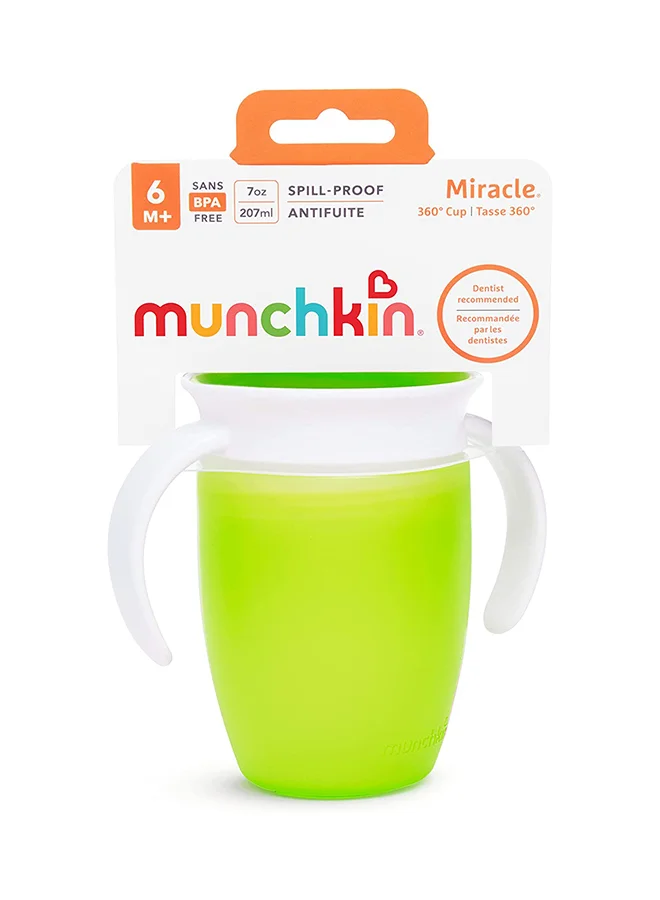 Munchkin Miracle 360 Trainer Cup 7 Ounce 1-pack Green