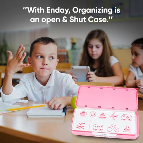Global Impex Large Size Plastic Basketball-Themed Pencil Box & Stationery Box with Lock, Compartment & Stencil Partition Tray for Drawing Airplane, Bus Password Protected - Image 4