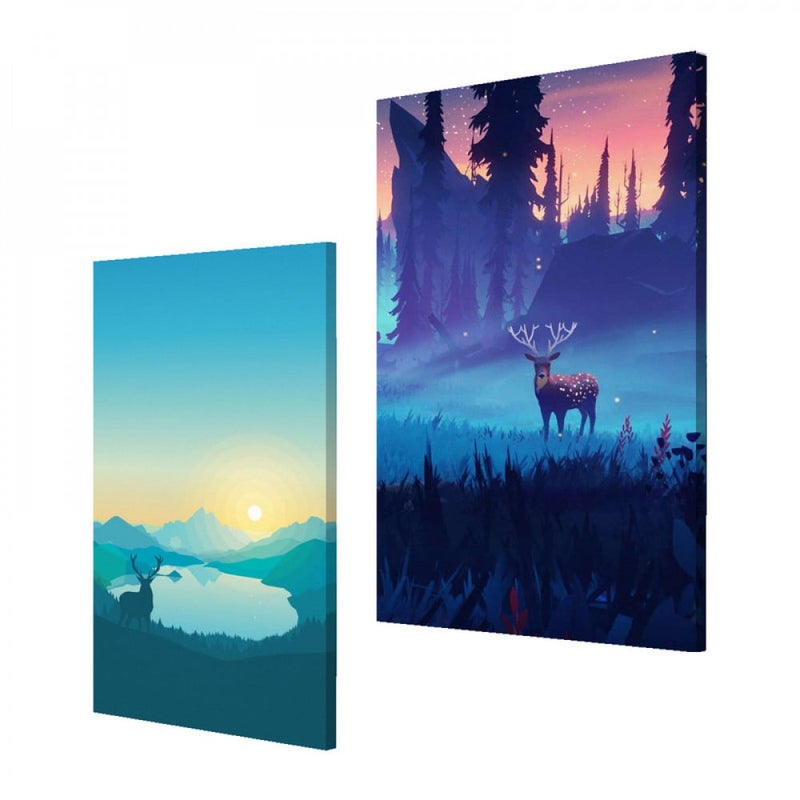 Marktna Two-piece canvas painting with a nature design - Image 2