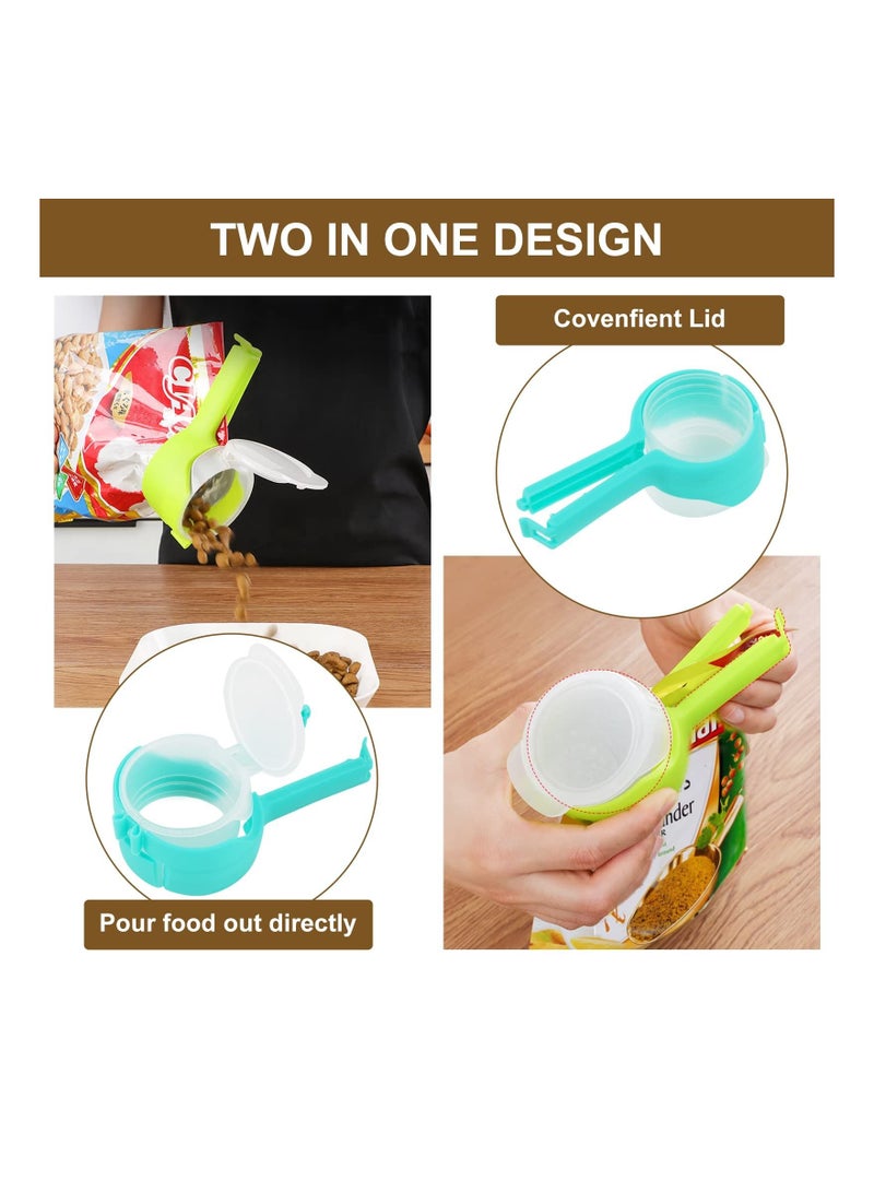 Bag Clips for Food, Food Storage Sealing Clips with Pour Spouts, Food Sealing Bag Clips, Bag Moisture Sealing Clamp, for Kitchen Food Storage and Organization, Food Preservation Tool (4 Pack)  - Image 4