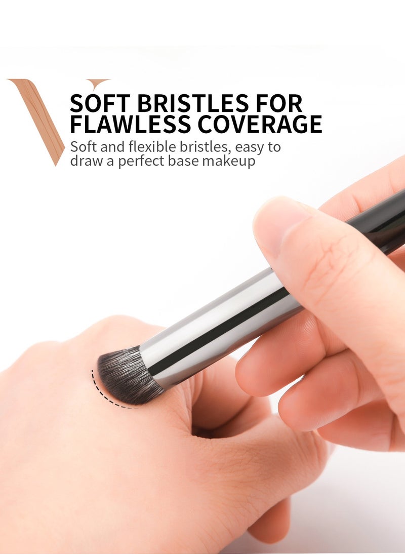 DUcare Concealer Brush Under Eye DUcare Angled Small Nose Contour Brush, Mini Thin Slanted Foundation Dark Circles Puffiness, Puffy Face Eyebrow Eyes, Liquid Cream Blending  - Image 3