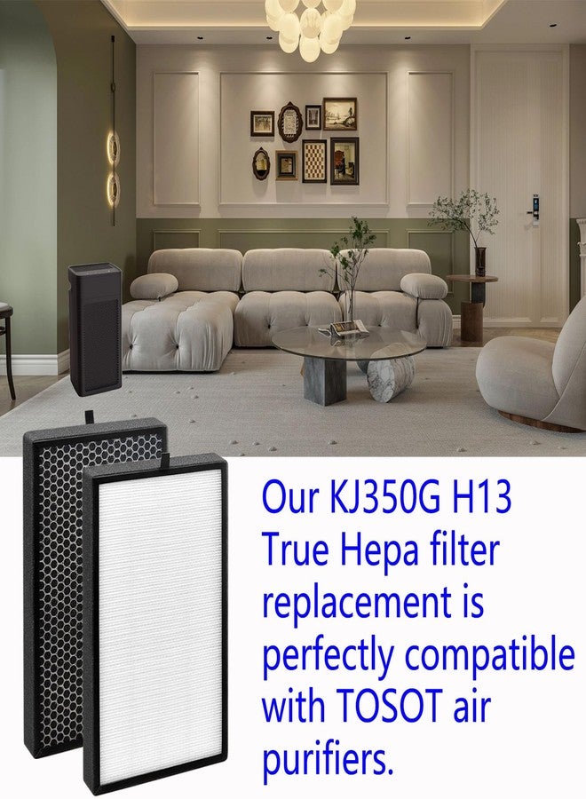 DAODEFUL KJ350G Replacement Filter for TOSOT Air Purifier, 3 Stage Filter, H13 True Hepa with High efficiency Activated carbon and Pre-Filter, 2 Pack - Image 2