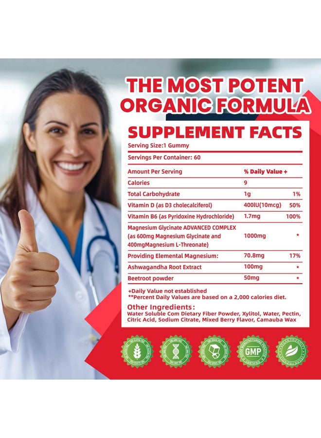 Pets Purest Ashwagandha Gummies & Vitamin D3 Gummy 120 Count - Organic Aswangdha Supplement for Improve Sleep, Stress Relief & Mood Calm(Mixed Berry,Vegan,Plant Based,Gluten-Free & Gelatin Free) Pack of 2 - Image 2