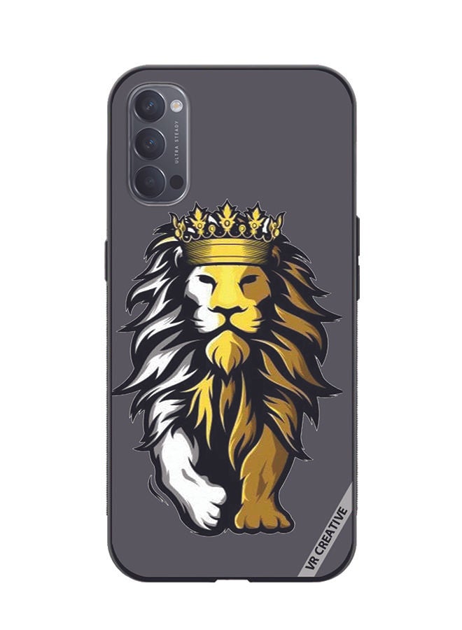 VR CREATIVE Protective Case Cover For Oppo Reno4 Pro 5G Lion Design Multicolour - Image 1