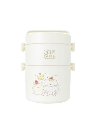 MINISO Guji Guji Bread Baking Series Double Layer Bento Box (1700mL)(White) - pzsku/Z2AB94769B8B8CFEB3672Z/45/1743507493/27472a34-60e5-42d8-9207-5dd71fe6a286