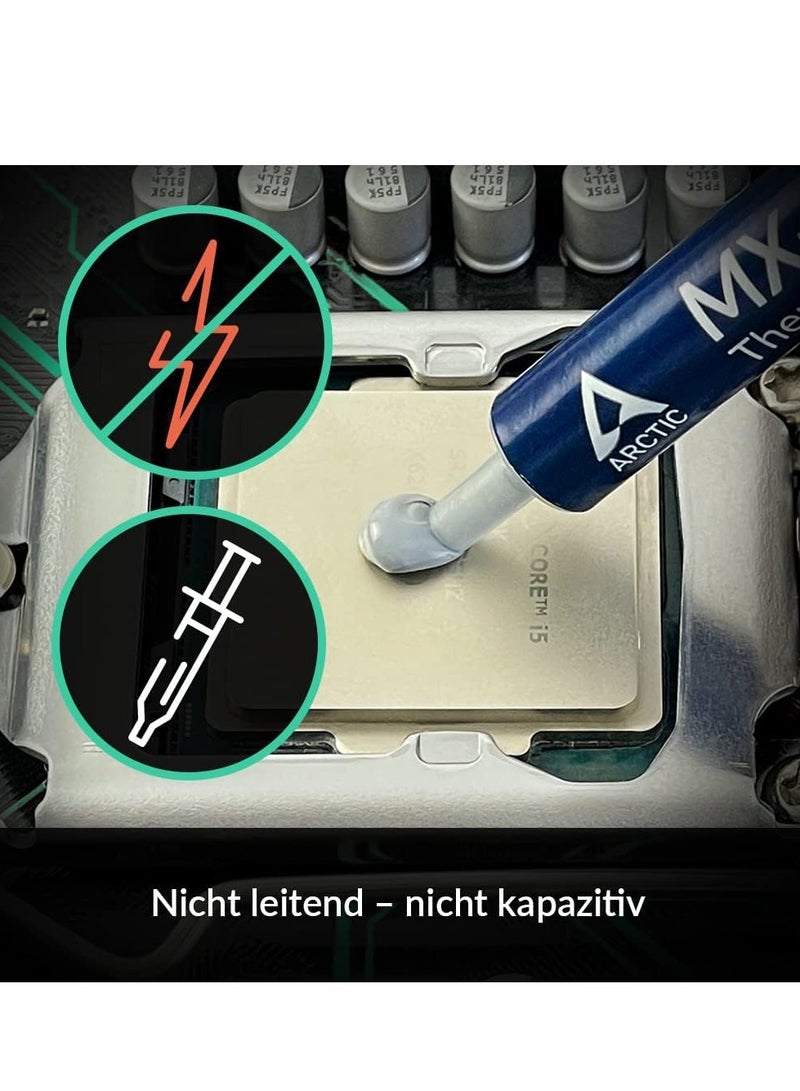 ARCTIC MX-4 (Including Spoon, 4g) - Thermal Compound Paste, High Performance Carbon, Heatsink Paste, CPU Thermal Compound for All Coolers, Thermal Interface Material - Image 4