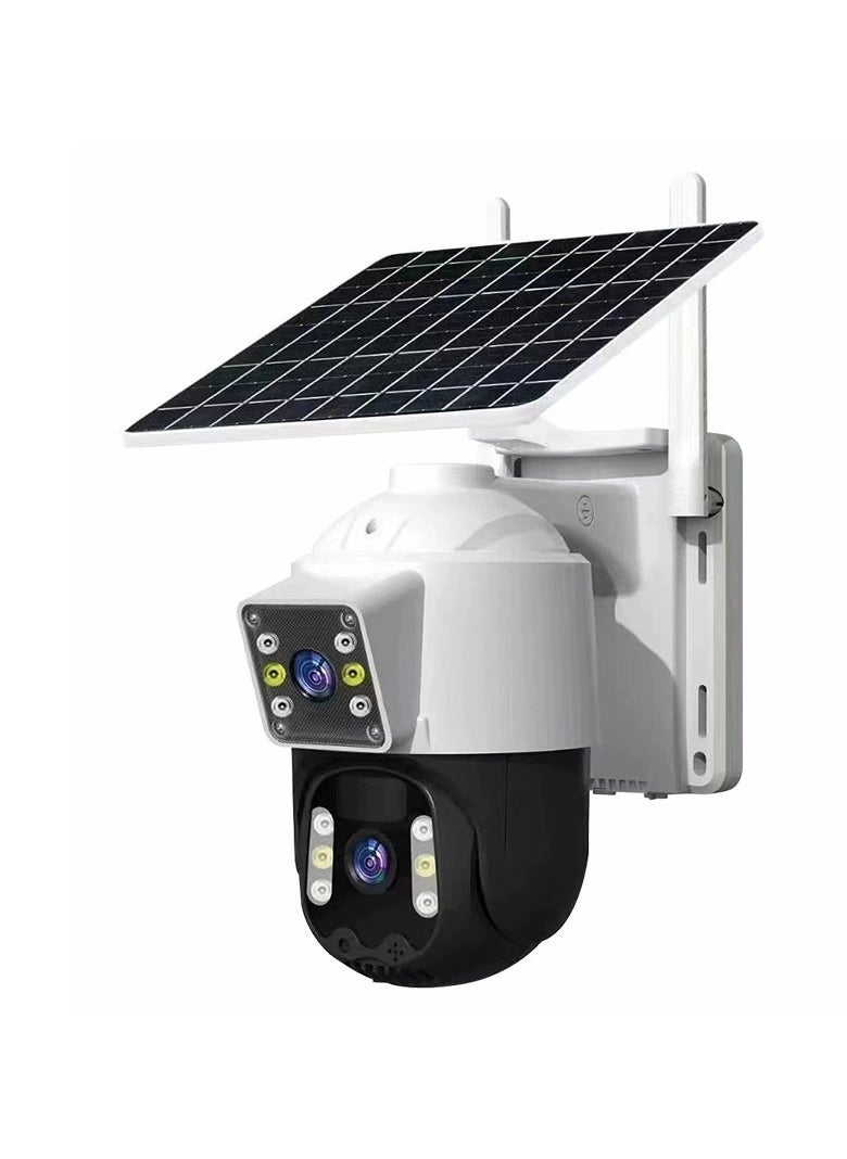 Generic 4MP Wireless Solar Security Cameras, WiFi Cameras Outdoor for Home Security, 360°  Surveillance Camera with Dual Lens, Night Vision, 2-Way Audio  - Image 2