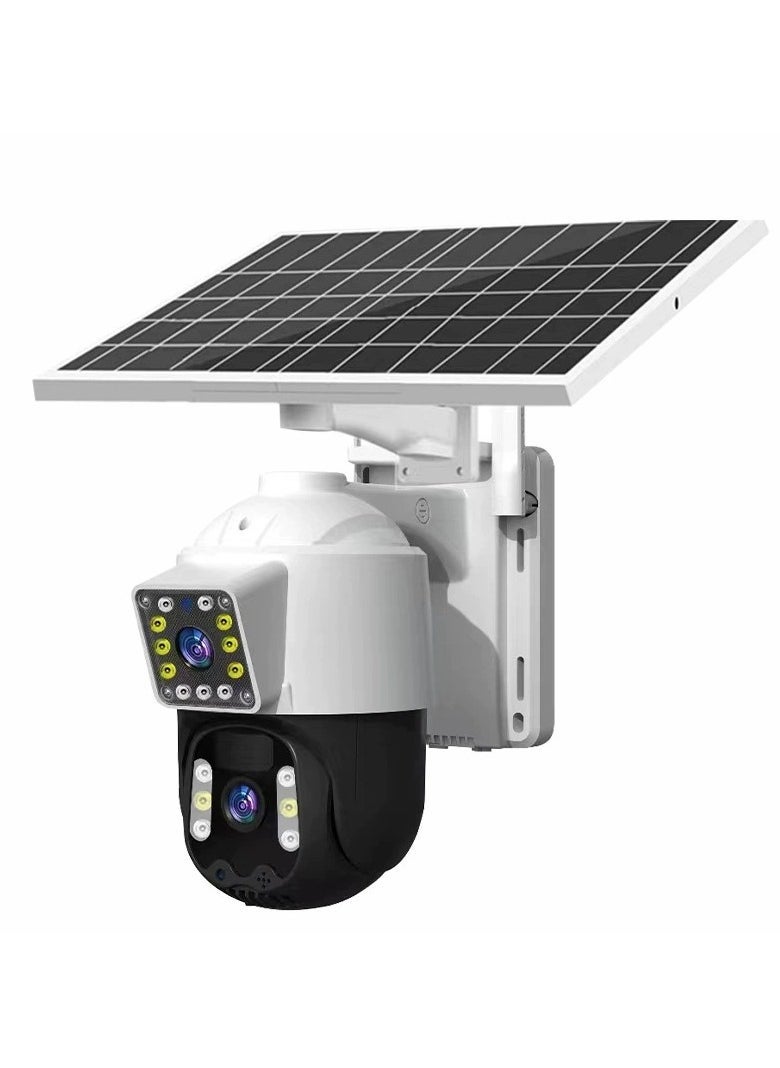 Generic 4MP Wireless Solar Security Cameras, WiFi Cameras Outdoor for Home Security, 360°  Surveillance Camera with Dual Lens, Night Vision, 2-Way Audio  - Image 1