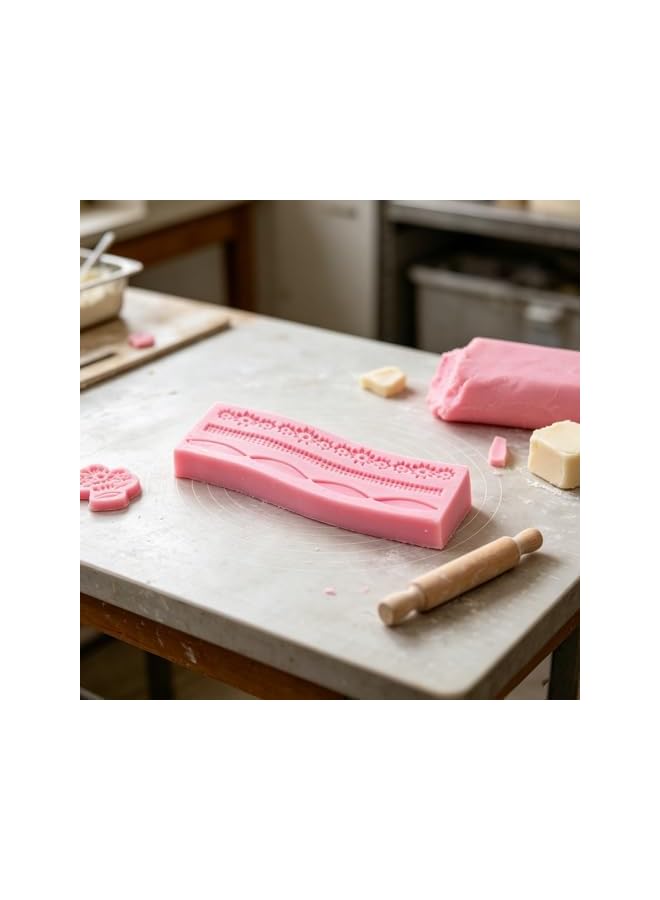 S-TOP Flower Vine Silicone Mold, Fondant Cake Chocolate Cookie Decorating Mould, Cake Tools Candy Melts (Pink, One Size) - Image 2