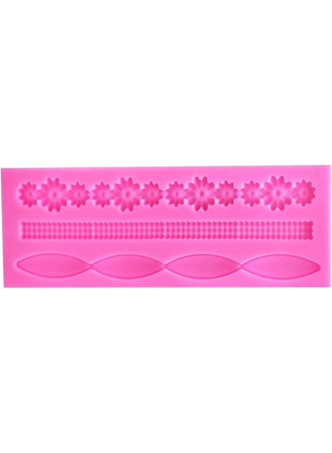 S-TOP Flower Vine Silicone Mold, Fondant Cake Chocolate Cookie Decorating Mould, Cake Tools Candy Melts (Pink, One Size) - Image 1