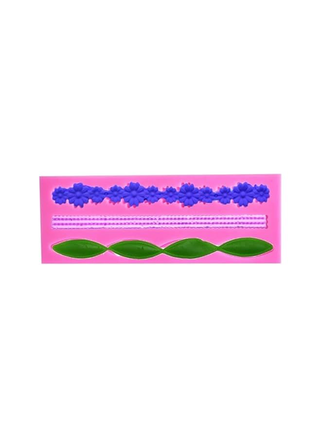 S-TOP Flower Vine Silicone Mold, Fondant Cake Chocolate Cookie Decorating Mould, Cake Tools Candy Melts (Pink, One Size) - Image 3