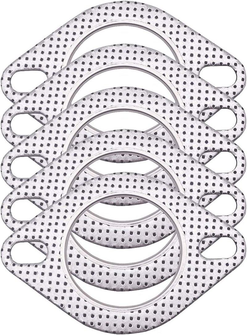 AIB2C 2-Bolt 2.5inch 62mm Exhaust Flange Gasket Turbo/Manifold/Header Down/Dump Pipe Flange 5 PCS - Image 1