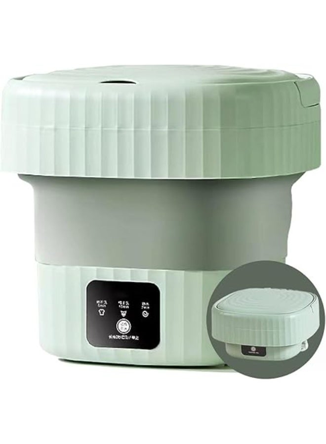 Portable foldable washing machine with a 2kg capacity and built-in drying compartment, ideal for summer vacations, trips, and small spaces. - Image 2