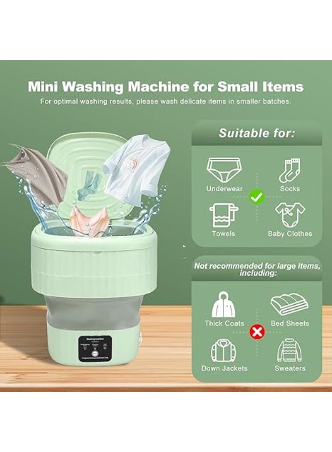 Portable foldable washing machine with a 2kg capacity and built-in drying compartment, ideal for summer vacations, trips, and small spaces. - Image 4