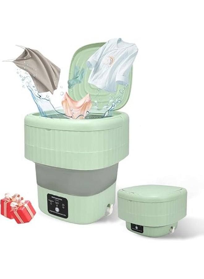 Portable foldable washing machine with a 2kg capacity and built-in drying compartment, ideal for summer vacations, trips, and small spaces. - Image 1