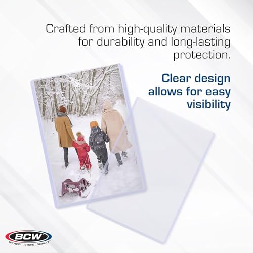BCW 4x6 Photo & Postcard Topload Holders – 50 Pack | Blue-Tinted 4x6 Toploader Protectors for Photos, Prints & Postcards | Rigid Plastic Toploaders for Display & Storage - Image 4