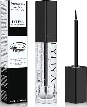 LYLIYA Eyelash Growth Serum 5ml Advanced Lash Brow Enhancer with Vitamins Natural Peptides Biotin for Longer Thicker Fuller Lashes Eyelash Eyebrow Serum for Growth Strengthening - Image 1