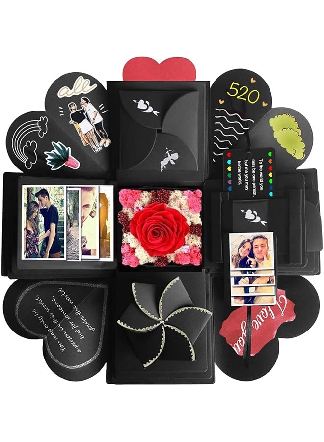 The Bros صندوق ألبوم صور إبداعي DIY هدية صندوق لعيد الميلاد، عيد الحب، الذكرى السنوية، الزفاف