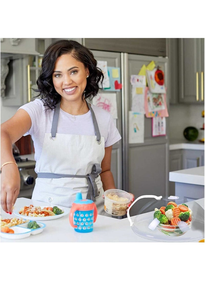 كابتن تيك Microwave Splatter Cover, Cover for Food Microwave Plate Cover Guard Lid with Handle, Hanging Hole and Adjustable Steam Vents Microwave Oven Cleaner, 10.5 Inch Transparent & BPA Free - Image 4
