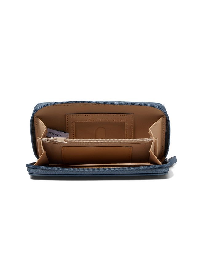 ناين ويست محفظة زوري سلاج بسحاب حولها، أزرق معدني - Image 3