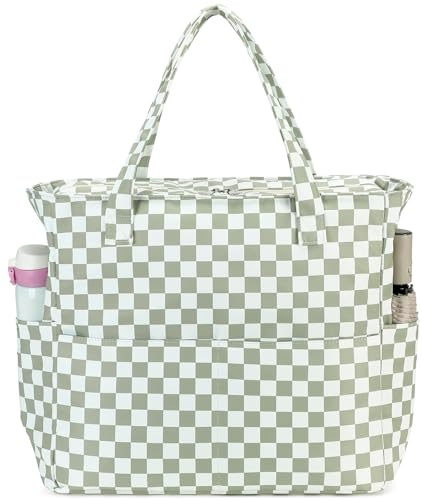 Bluboon Waterproof Beach Tote Pool Bags for Women Ladies Extra Large Gym Tote Carry On Bag With Wet Compartment for Weekender Travel - Image 1