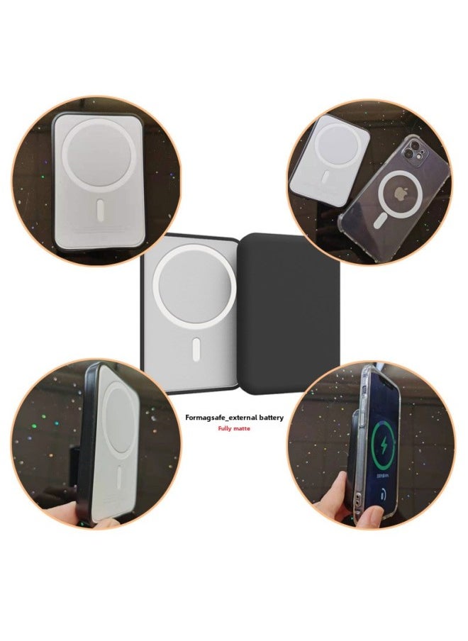 Generic - Apple MagSafe External Battery Wireless Non-slip Full Matte Black Material Suitable Protective Case-Specifications:Transparent - Image 1