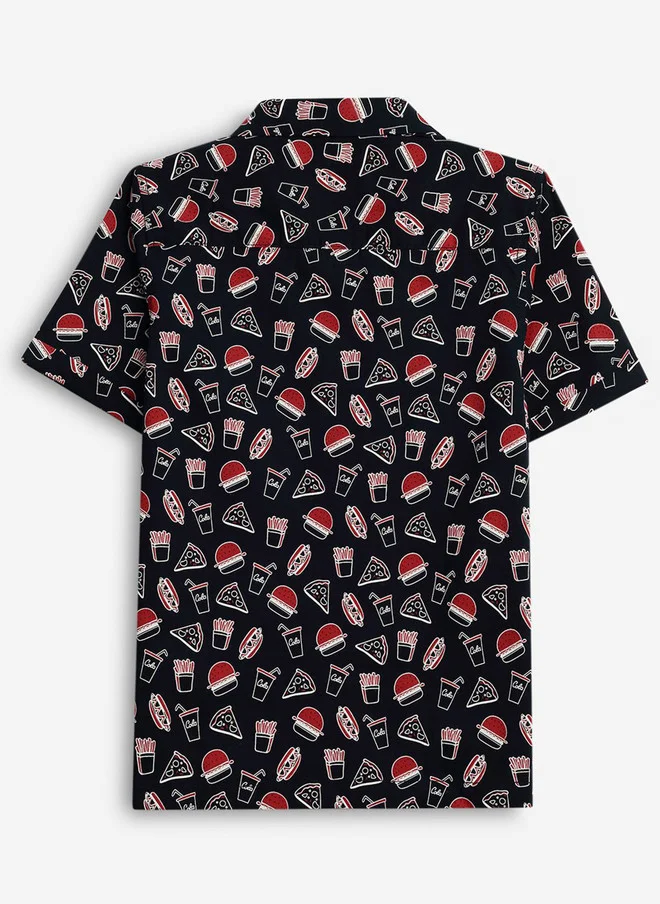 بونكيدز BONKIDS Boys Food-Themed Casual Shirt