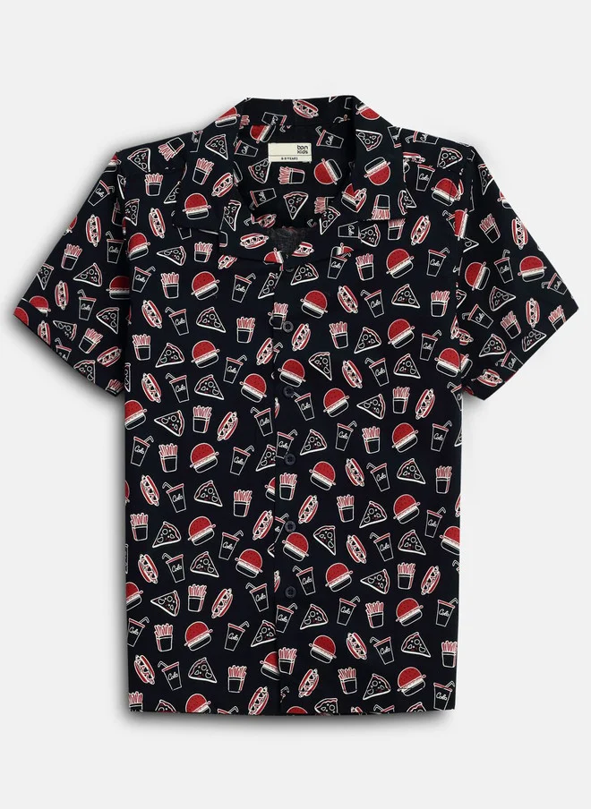 بونكيدز BONKIDS Boys Food-Themed Casual Shirt