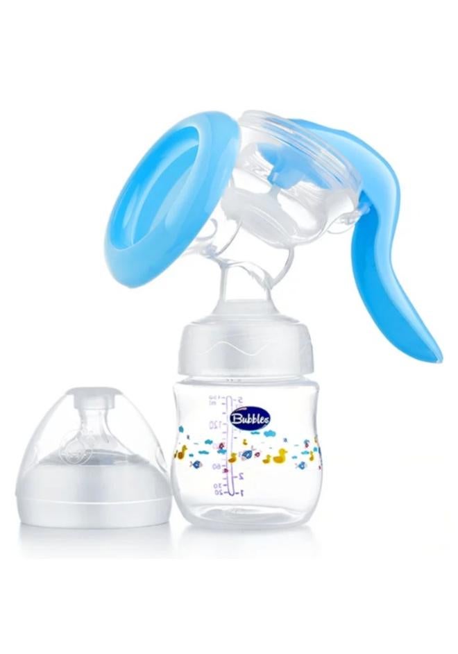بابلز مضخة حليب يدوية بلون ازرق فاتح -أبيض - Image 1