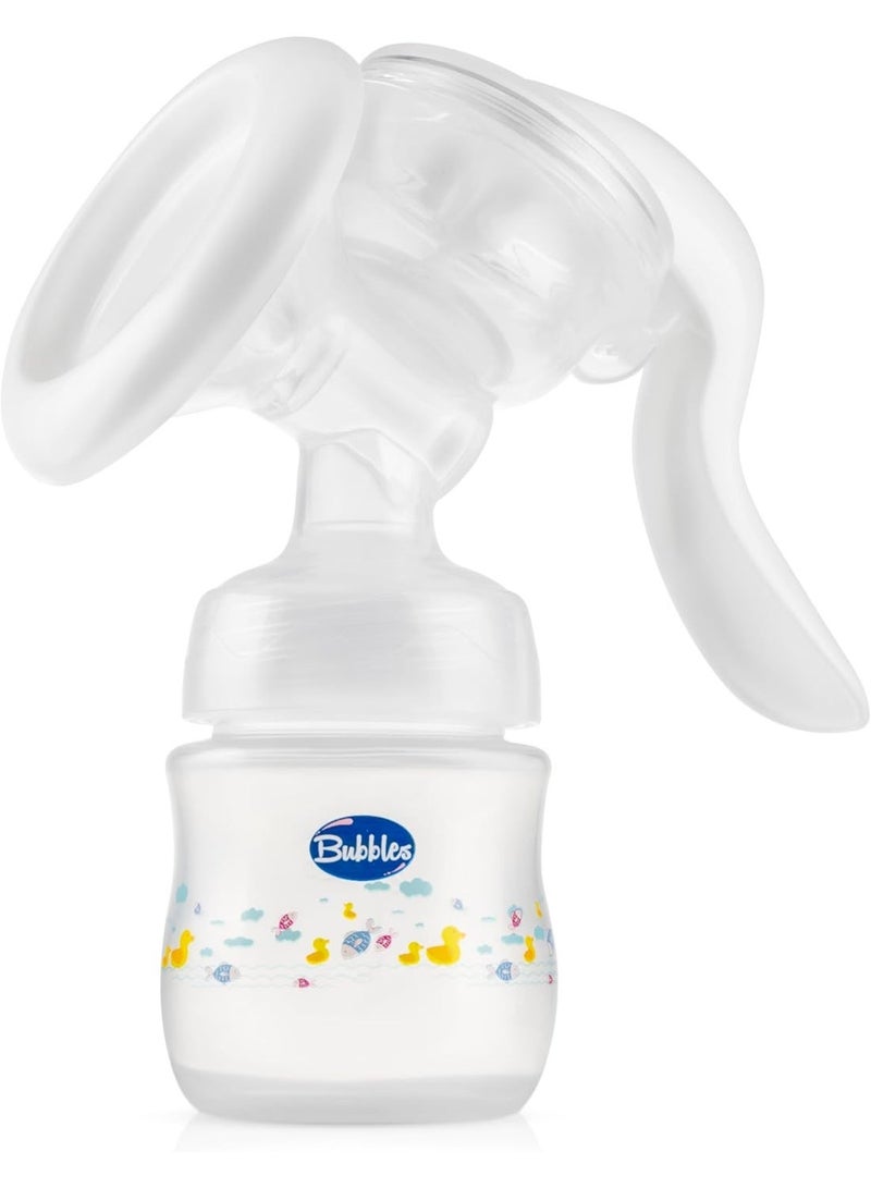 Bubbles Manual Breast Pump White  Assorted design - Image 1