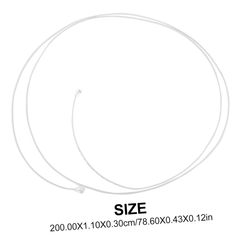DOITOOL 2m Telephone Wire Landline Cord Telephone Signal Line High Purity Oxygen Sturdy and for Use - Image 2